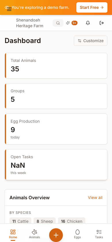 Howdy Ag marketplace and product management on mobile